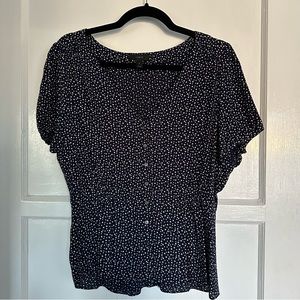 Star print peplum top
